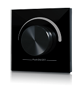 Радио панель Easydim W-DIM (B) встраиваемая в стену с валкодером на 1 зону Черный картинка 